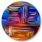 Designart - Colour Fusion V - Modern Metal Circle Wall Art